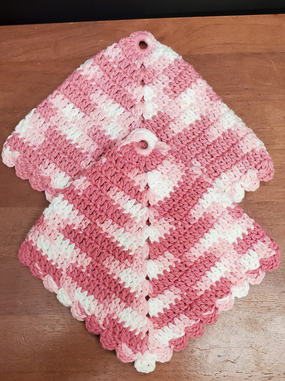 Handmade Granny Core Double Crochet Cotton Potholders Hot Pads Trivet